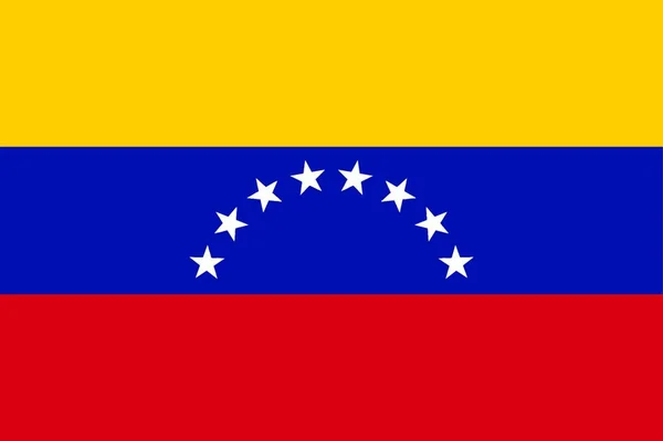 Vlag Van Het Zuid Amerikaanse Land Venezuela — Stockvector