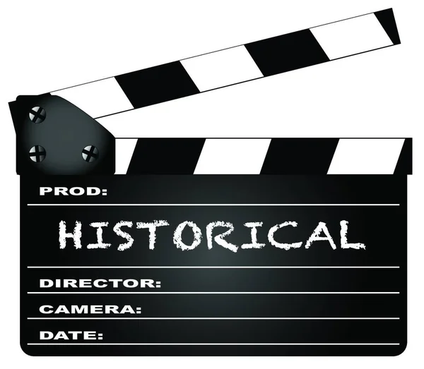 Típico Filme Palmas Com Lenda Histórico Isolado Branco — Vetor de Stock