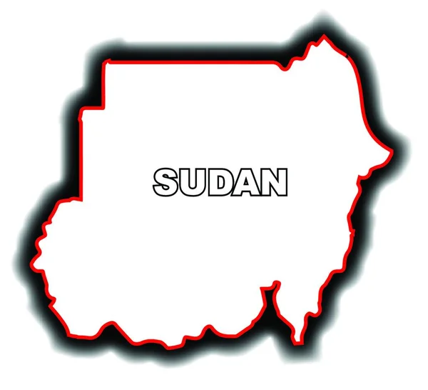 Översiktskarta Över Arabförbundet Sudan — Stock vektor