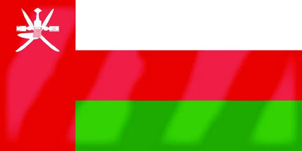 Vlag Van Het Arabische Liga Land Oman — Stockvector