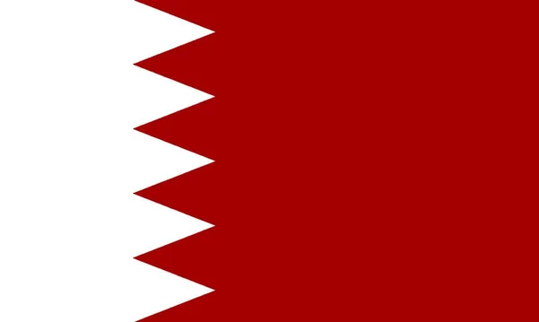 Die Flagge Des Landes Der Arabischen Liga Von Bahrain — Stockvektor