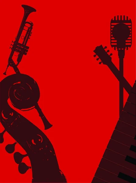 Sfondo Poster Jazz Club — Vettoriale Stock
