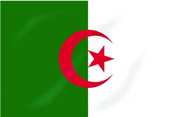 Flag African Country Algeria — Stock Vector