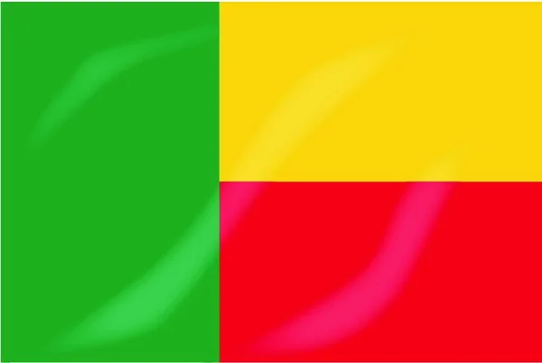 Afrikai Benin Ország Zászlója — Stock Vector
