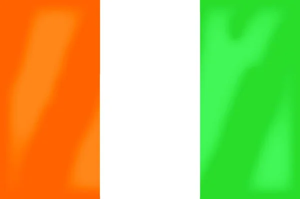 Die Flagge Des Afrikanischen Landes Elfenbeinküste — Stockvektor