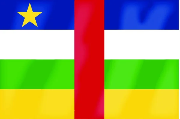 Közép Afrikai Köztársaság Afrikai Országának Zászlaja — Stock Vector