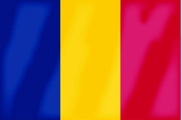 Bandera Del País Africano Chad — Archivo Imágenes Vectoriales