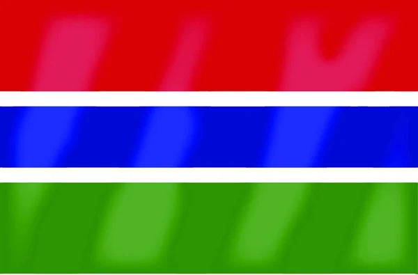 Vlajka Africké Země Gambie — Stockový vektor