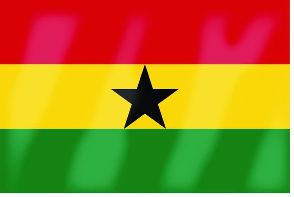 Die Flagge Des Afrikanischen Landes Ghana — Stockvektor