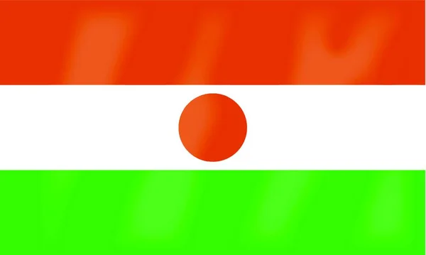 Vlag Van Het Afrikaanse Land Niger — Stockvector