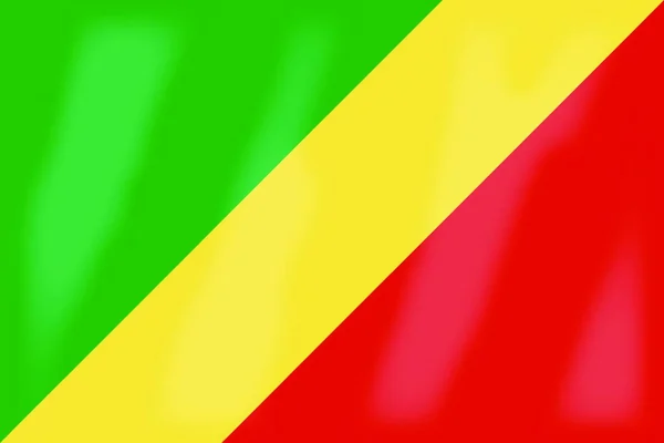 Vlag Van Het Afrikaanse Land Congo — Stockvector