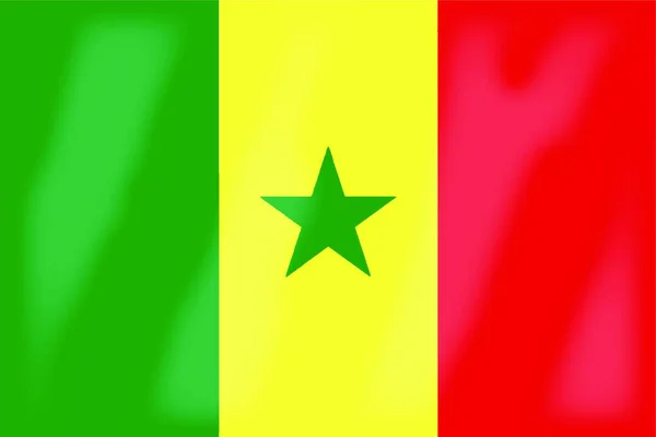 Afrikan Maan Lippu Senegal — vektorikuva