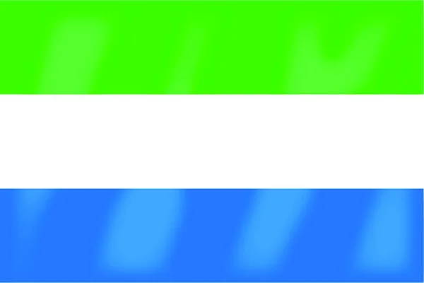 Bandeira País Africano Serra Leoa — Vetor de Stock