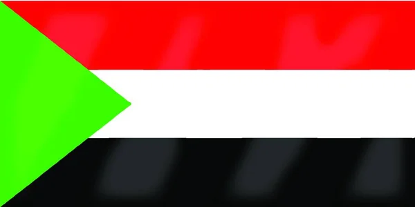 Flaga Kraju Afrykańskiego Sudan — Wektor stockowy