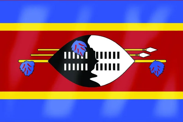 アフリカ諸国の国旗スワジランド — ストックベクタ