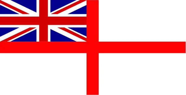 Bandiera Navale Union Jack Conosciuta Come Guardiamarina Bianca — Vettoriale Stock