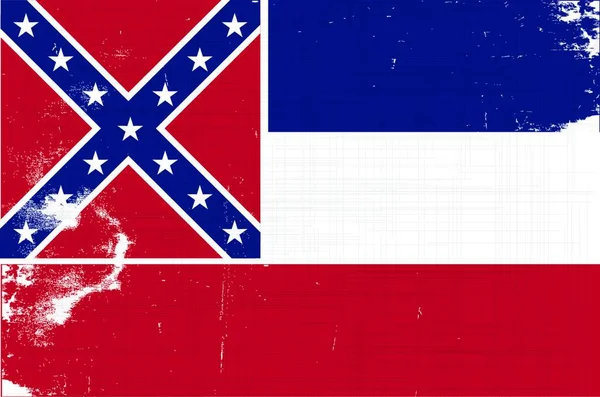 Vlag Van Amerikaanse Staat Mississippi — Stockvector