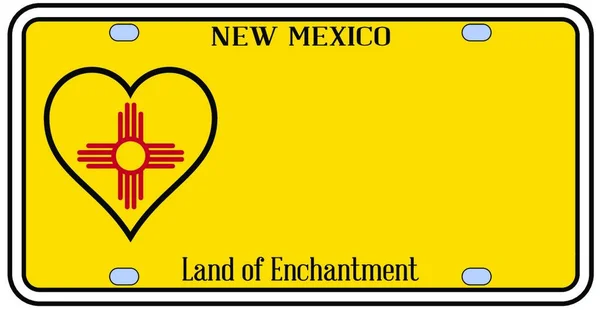 Placa Del Estado Nuevo México Los Colores Bandera Del Estado — Vector de stock