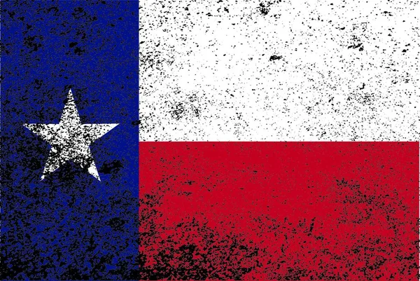 Zászló Usa Állam Texas Grunge Hatása — Stock Vector