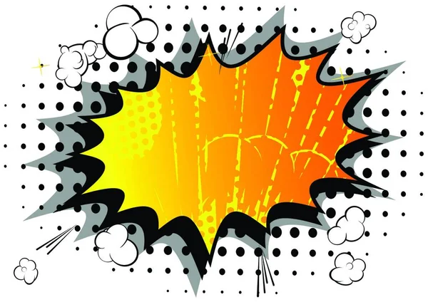 Векторные Иллюстрированные Ретро Комиксы Фон Большим Красочным Пузырём Взрыва Поп — стоковый вектор