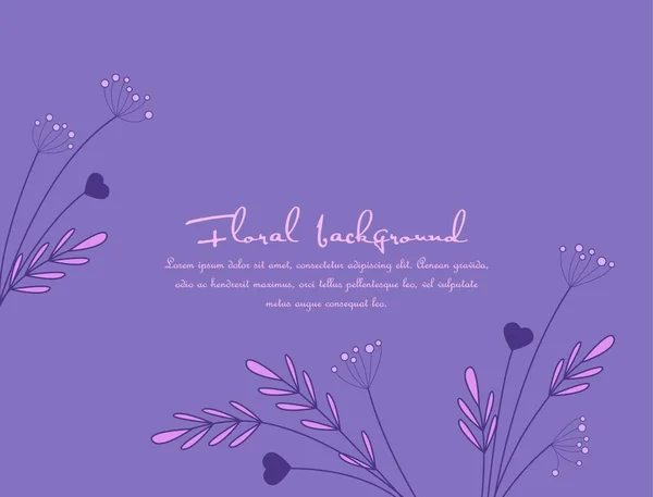 Ilustración Vectorial Fondo Colorido Siluetas Flores Fondo Floral Con Espacio — Vector de stock