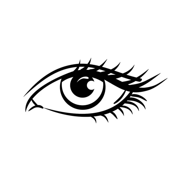 Œil Sur Fond Blanc Œil Femme Logo Des Yeux Yeux — Image vectorielle