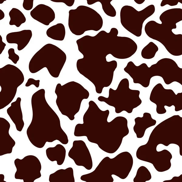 シームレスな牛パターン 牛の背景 牛肌パターン 動物の非表示 — ストックベクタ