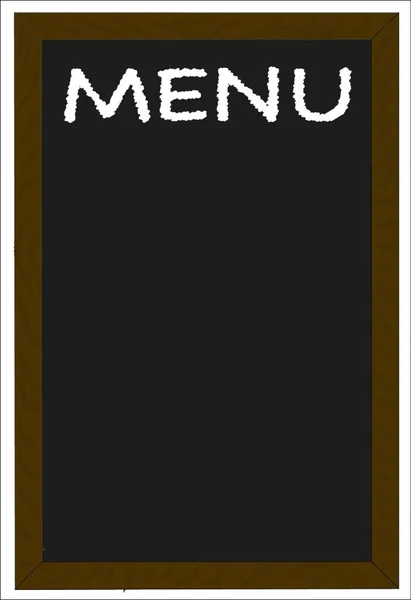 Menú Pizarra Sobre Fondo Blanco — Vector de stock