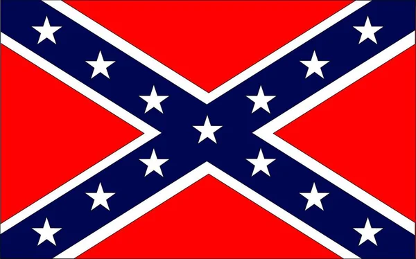 Konfederatörernas Flagga Det Amerikanska Inbördeskriget — Stock vektor