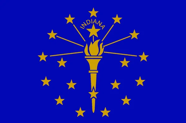 Bandera Del Estado Los Estados Unidos Indiana — Vector de stock