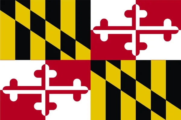 Drapeau État Maryland Aux États Unis — Image vectorielle