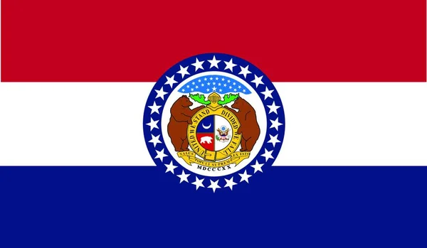 Bandeira Estado Missouri — Vetor de Stock