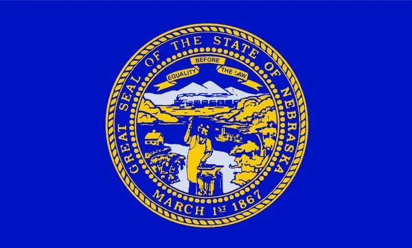 Drapeau État Américain Nebraska — Image vectorielle