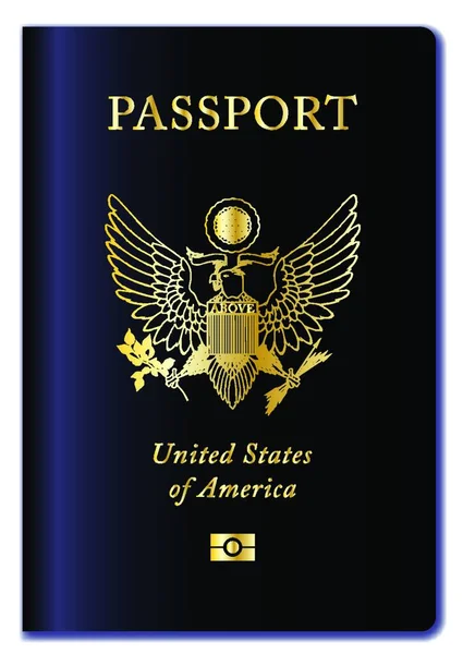 Паспорт Гражданина Соединенных Штатов Америки Белом Фоне — стоковый вектор
