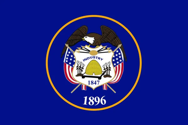 Σημαία Της Αμερικανικής Πολιτείας Της Γιούτα — Διανυσματικό Αρχείο