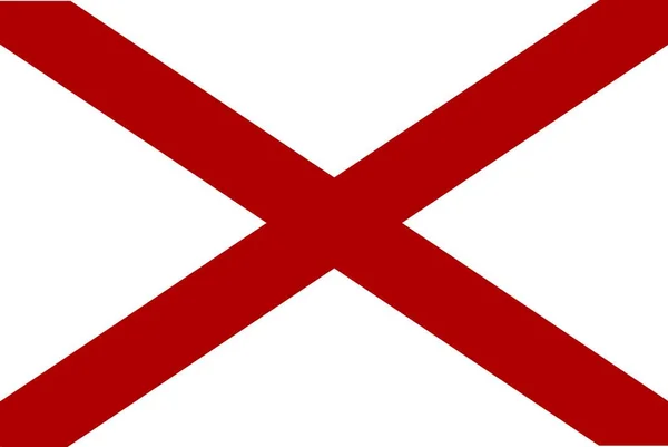 Vlag Van Verenigde Staten Stae Alabama — Stockvector