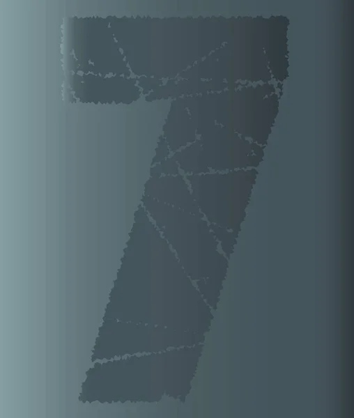 Chiffre Sept Sur Fond Gris — Image vectorielle
