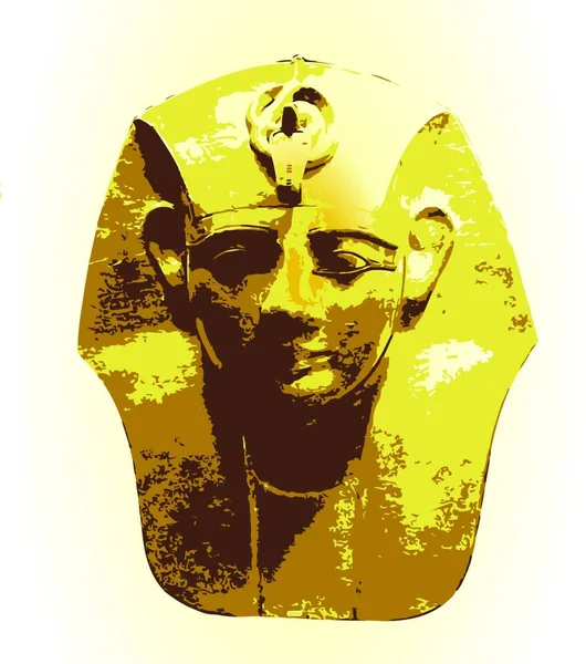 Máscara Oro Del Antiguo Ameneto Egipcio — Archivo Imágenes Vectoriales