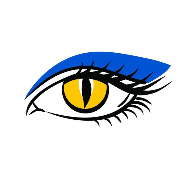 Auge Auf Weißem Hintergrund Augenkunst Augensymbol Menschliches Auge Cartoon Augen — Stockvektor