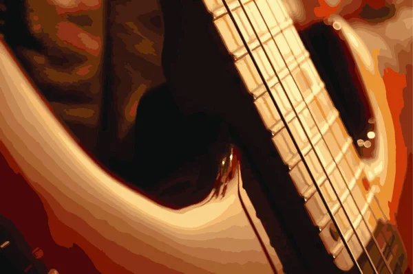 Una Guitarra Típica Rock Cuerpo Sólido — Vector de stock