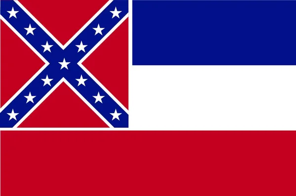 Bandera Del Estado Misisipi — Archivo Imágenes Vectoriales