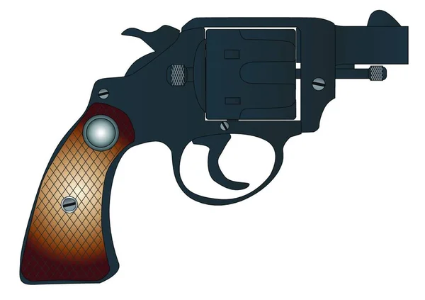 Eine Stupsnase Handfeuerwaffe Wie Sie Von Der Polizei Benutzt Wird — Stockvektor