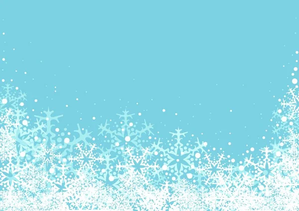 Фон Зимних Снежинок Абстрактная Иллюстрация Вектор — стоковый вектор