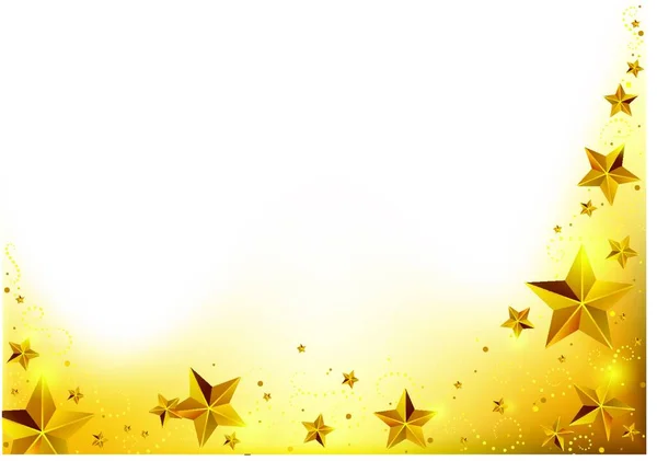 Gold Christmas Starry Background Abstract Illustration Vector — 스톡 벡터