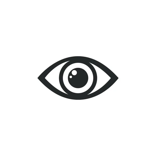 白い背景に人間の目のアイコン 分離ベクトル図 — ストックベクタ