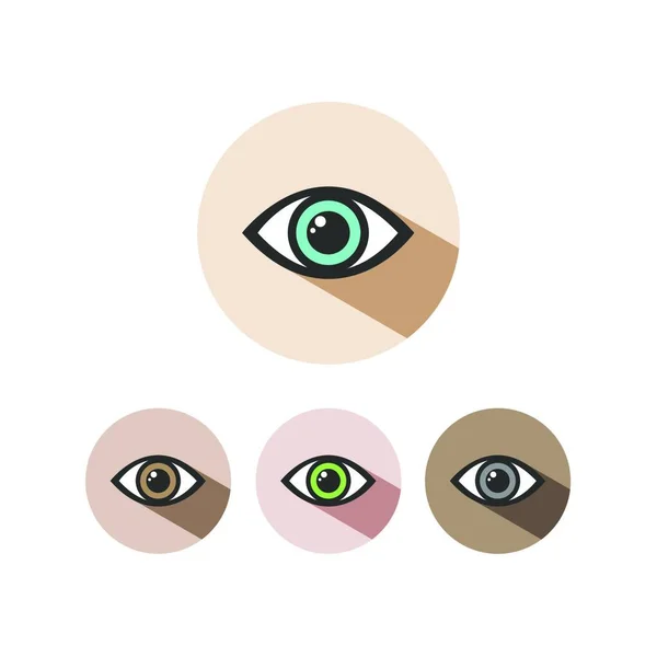 Ανθρώπινη Εικόνα Ματιών Σκιά Κύκλους Εικονογράφηση Διανύσματος — Διανυσματικό Αρχείο