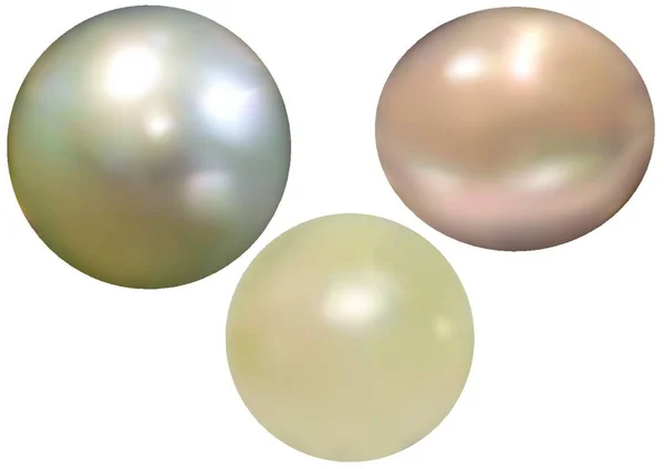 Isolierte Perlen Auf Weißem Hintergrund Detaillierte Illustration Für Ihre Projekte — Stockvektor