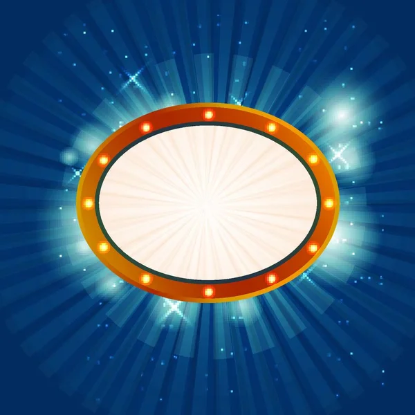 Badge Rétro Sur Fond Bleu Vecteur Stock — Image vectorielle