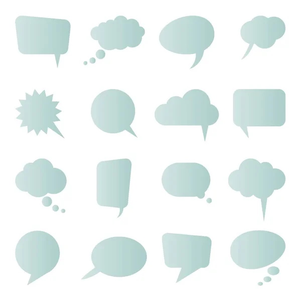 Colección Diferentes Burbujas Voz Burbujas Pensamiento Con Espacio Para Texto — Vector de stock
