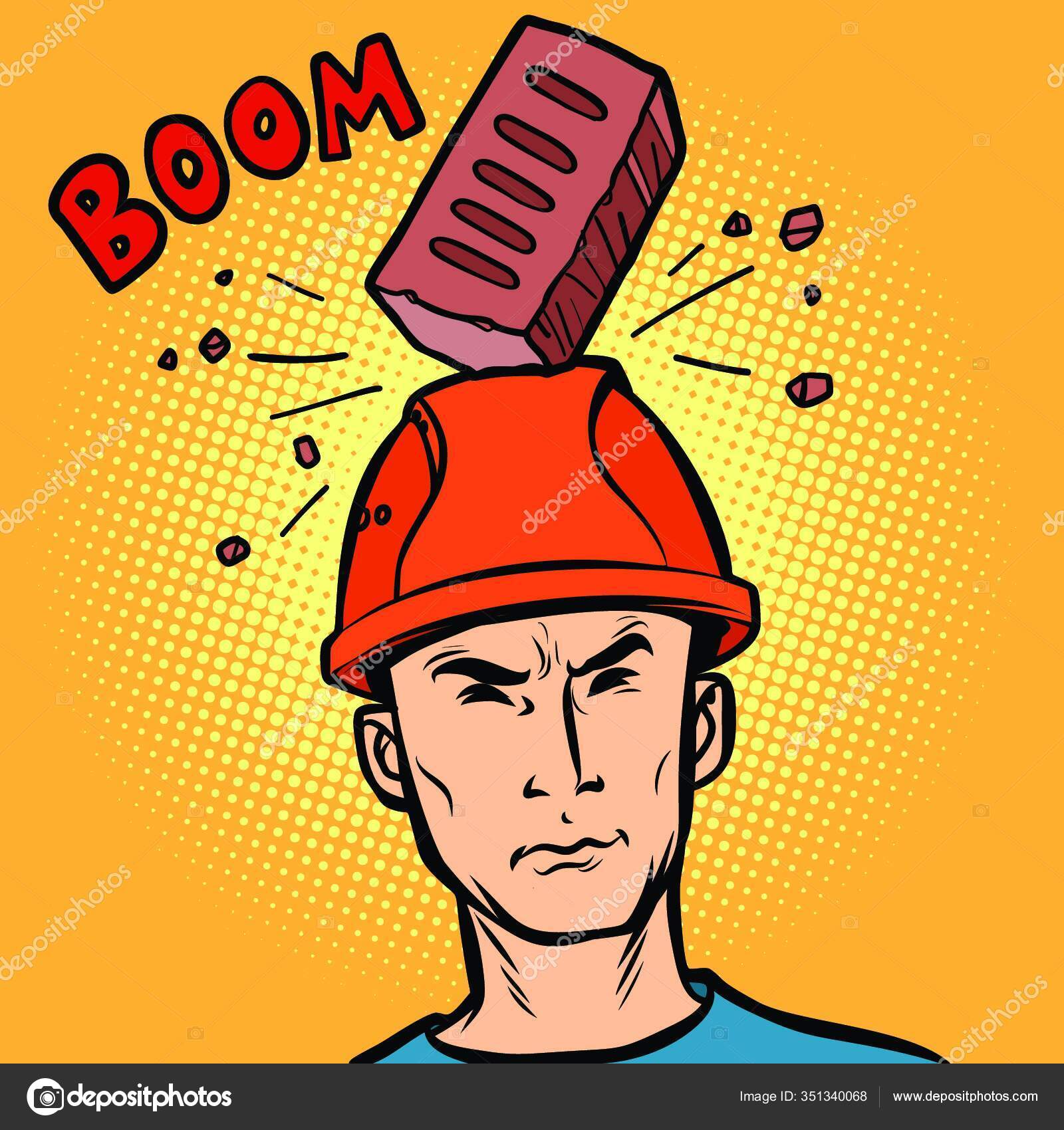 Летающий кирпич. Падающий кирпич. Вам на голову упадет кирпич. Кирпич упал. Падение кирпича на голову.